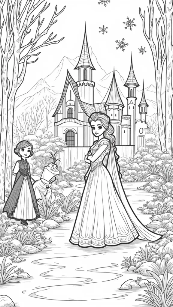 coloring pages of frozen